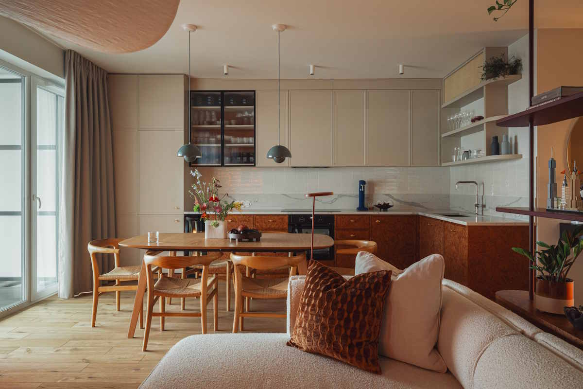 Apartament ,,Aura” zaprojektowany przez pracownię Żurawicki Design.