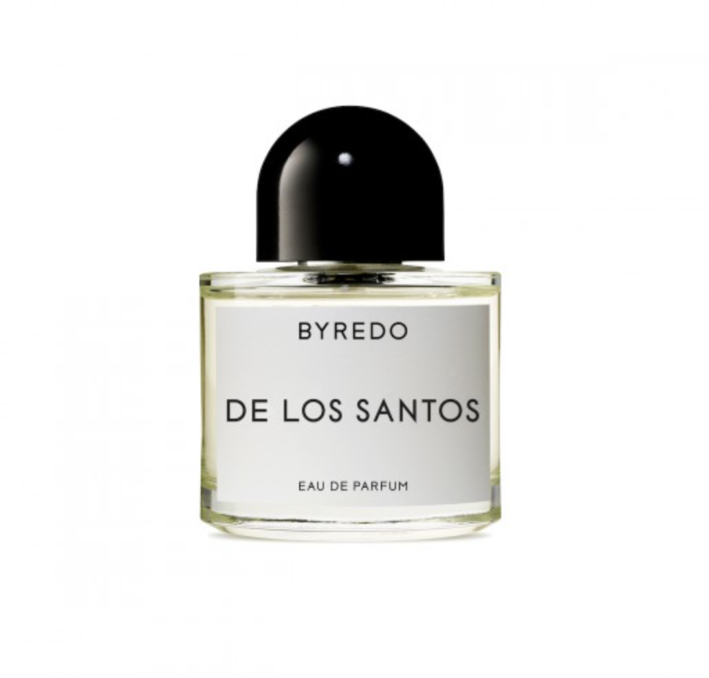 Flakon perfum Byredo De Los Santos z czarną zakrętką, inspirowany świętami zmarłych