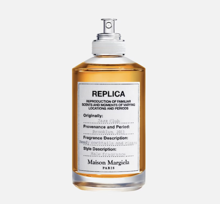 Flakon perfum "Replica" od Maison Margiela, o zapachu nawiązującym do jazz klubu w Brooklynie z 2013 roku.