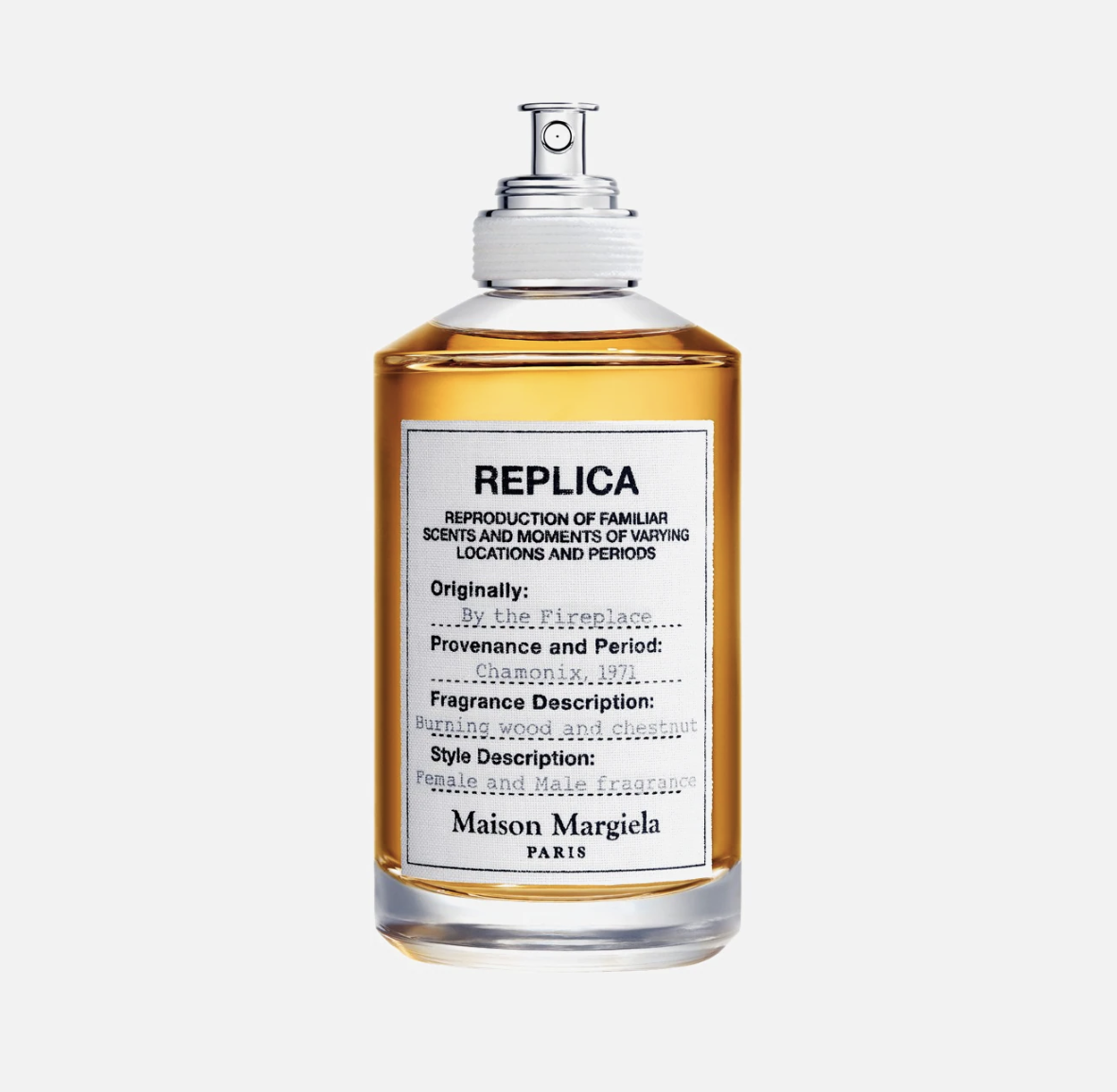 Perfumy na jesień o zapachu palącego się drewna i kasztanów, marki Maison Margiela, seria REPLICA.
