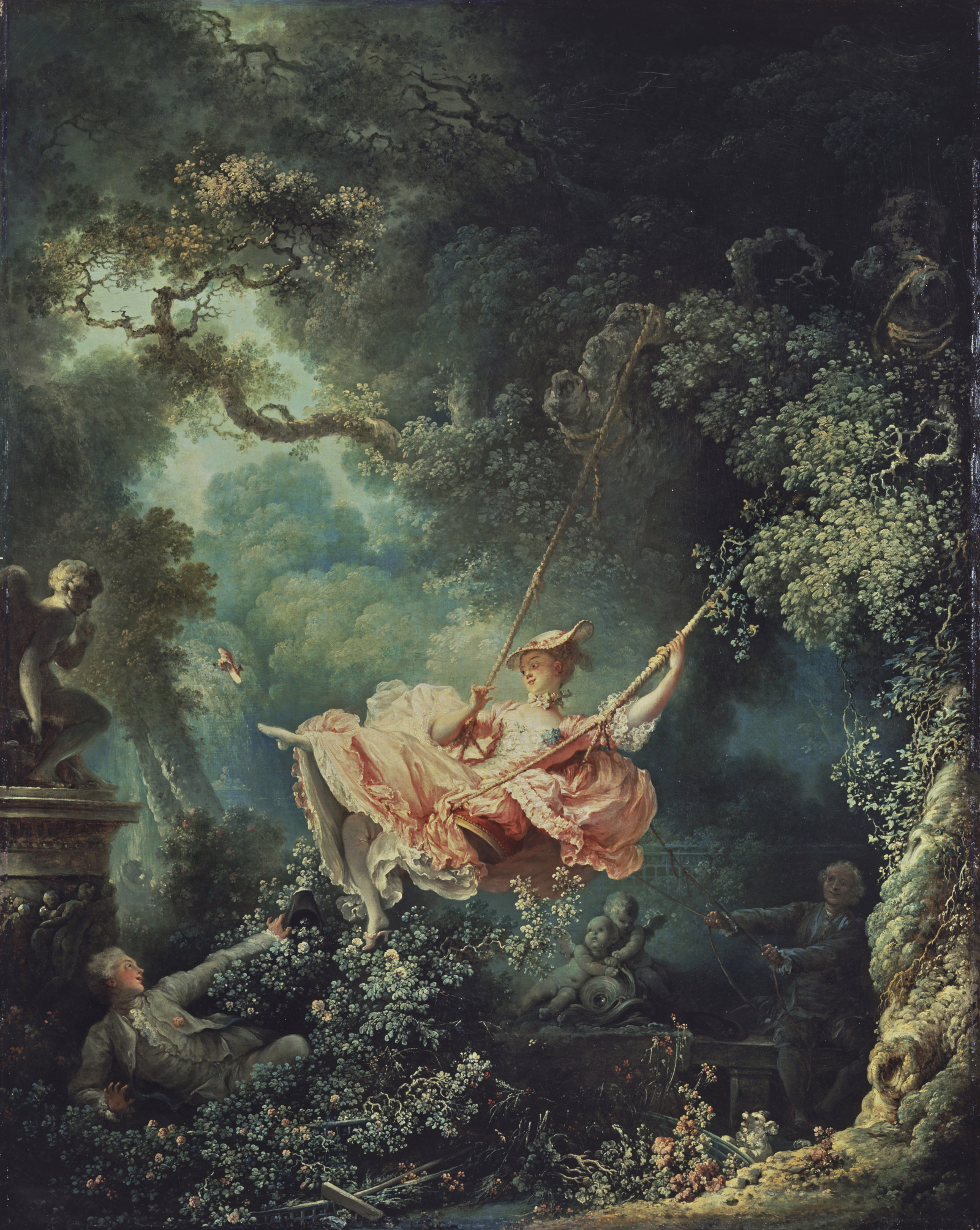 Jean-Honoré Fragonard „Huśtawka” (Domena publiczna)