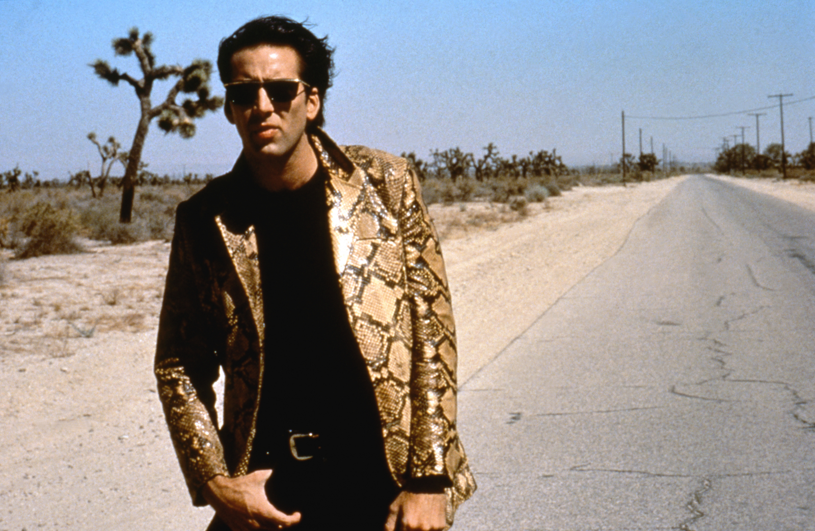 Nicolas Cage na planie filmu „Dzikość serca” Davida Lyncha. (Fot. Sunset Boulevard/Corbis via Getty Images)