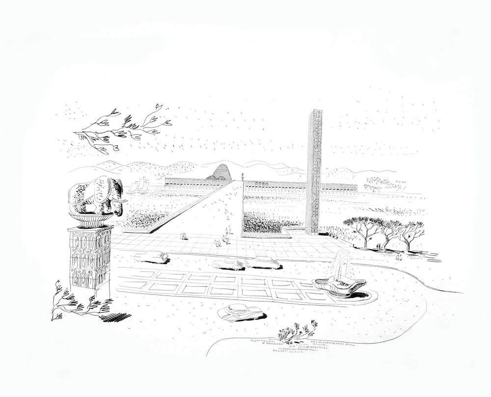 Pałacu Zgromadzeń w Czandigarh, proj. Maciej Nowicki, 1950 (North Carolina State University Libraries)