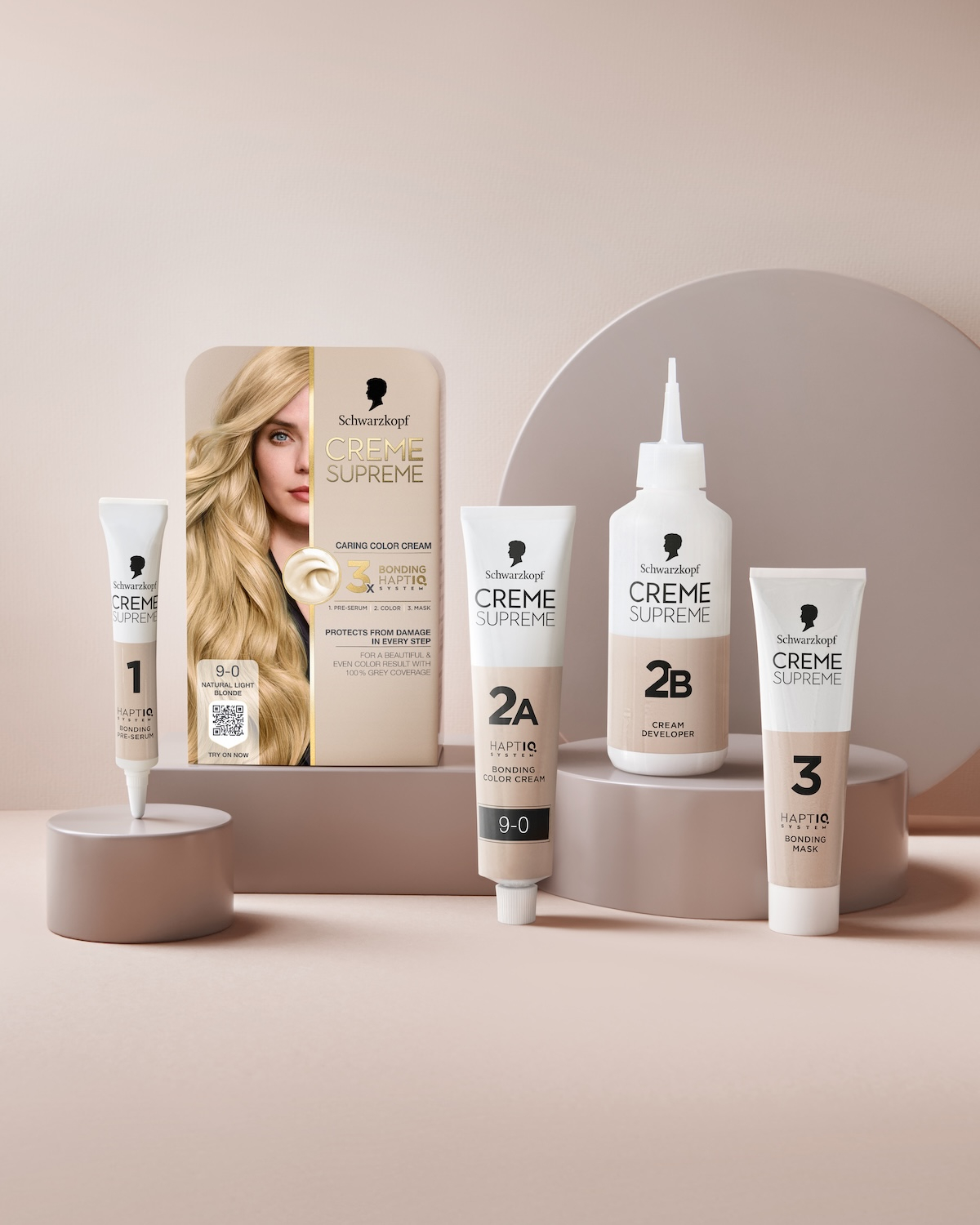 Linia produktów do włosów Creme Supreme marki Schwarzkopf.