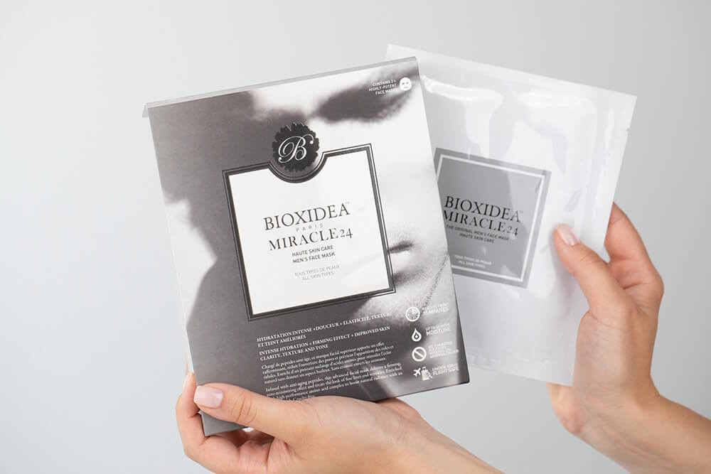 Bioxidea Miracle 24 Face Mask For Men ZESTAW Maska na twarz dla mężczyzn.