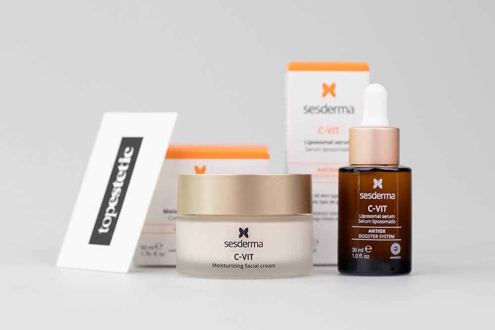 Zestaw Sesderma C-VIT Moisturizing Facial Cream, Serum. Zestaw Krem nawilżający, Serum liposomowe na Topestetic.pl.