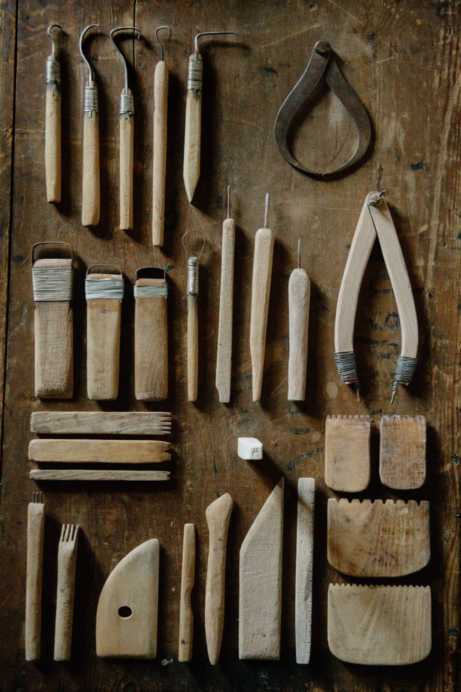 Narzędzia do produkcji ceramiki stworzone przez Kubę i Piotra (Fot. Piotr Kołakowski)