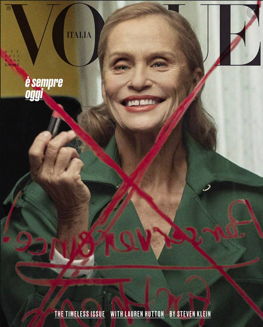 Okładka z Lauren Hutton (Fot. Steven Klein)