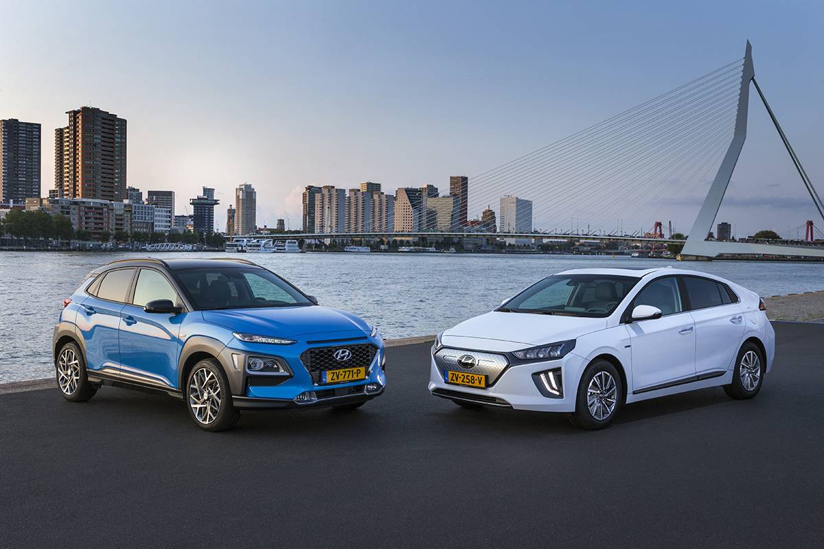 Kona Hybrid i IONIQ Electric (Fot. Materiały prasowe)