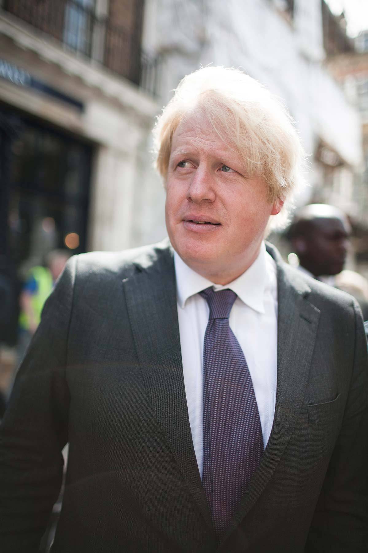 Burmistrz Londynu Borsis Johnson podczas otwarcia męskich pokazów w 2012 roku. (Fot. Kuba Dąbrowski
