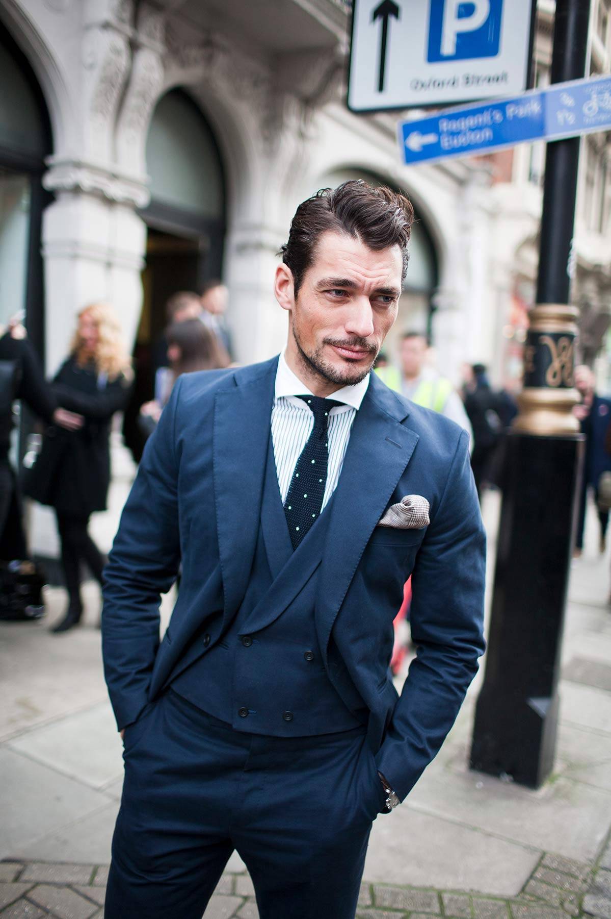 Caption: David Gandy, twarz pierwszych edycji londyńskich tygodni mody. (Fot. Kuba Dąbrowski)
