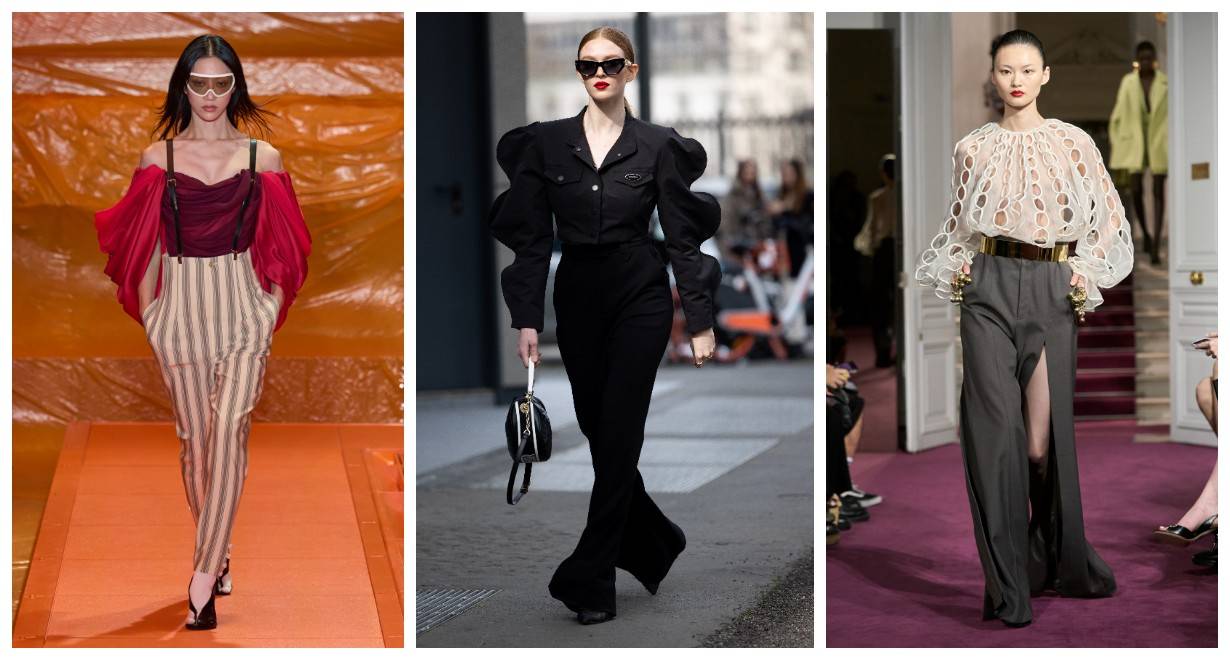 Louis Vuitton wiosna-lato 2024, street fashion, Valentino haute couture wiosna-lato 2024 / (Fot. Spotlight. Launchmetrics; Getty Images)