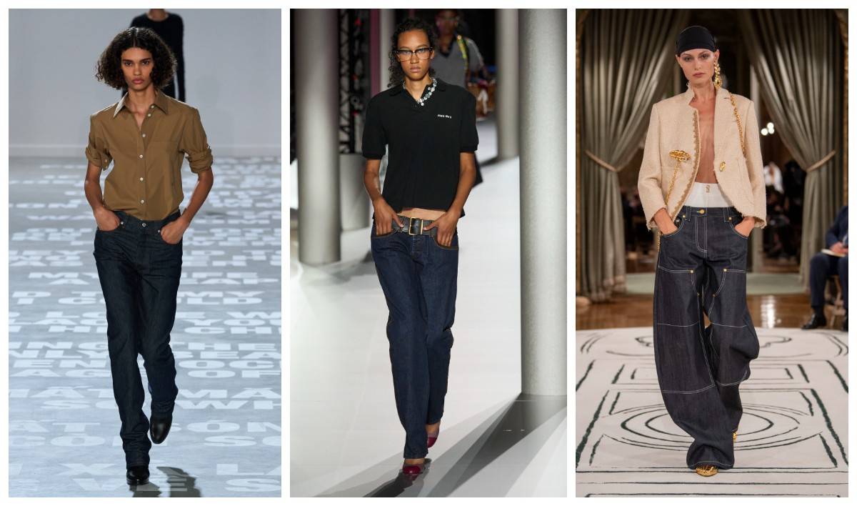 Helmut Lang, Miu Miu, Schiaparelli wiosna-lato 2024 (Fot. Spotlight. Launchmetrics )