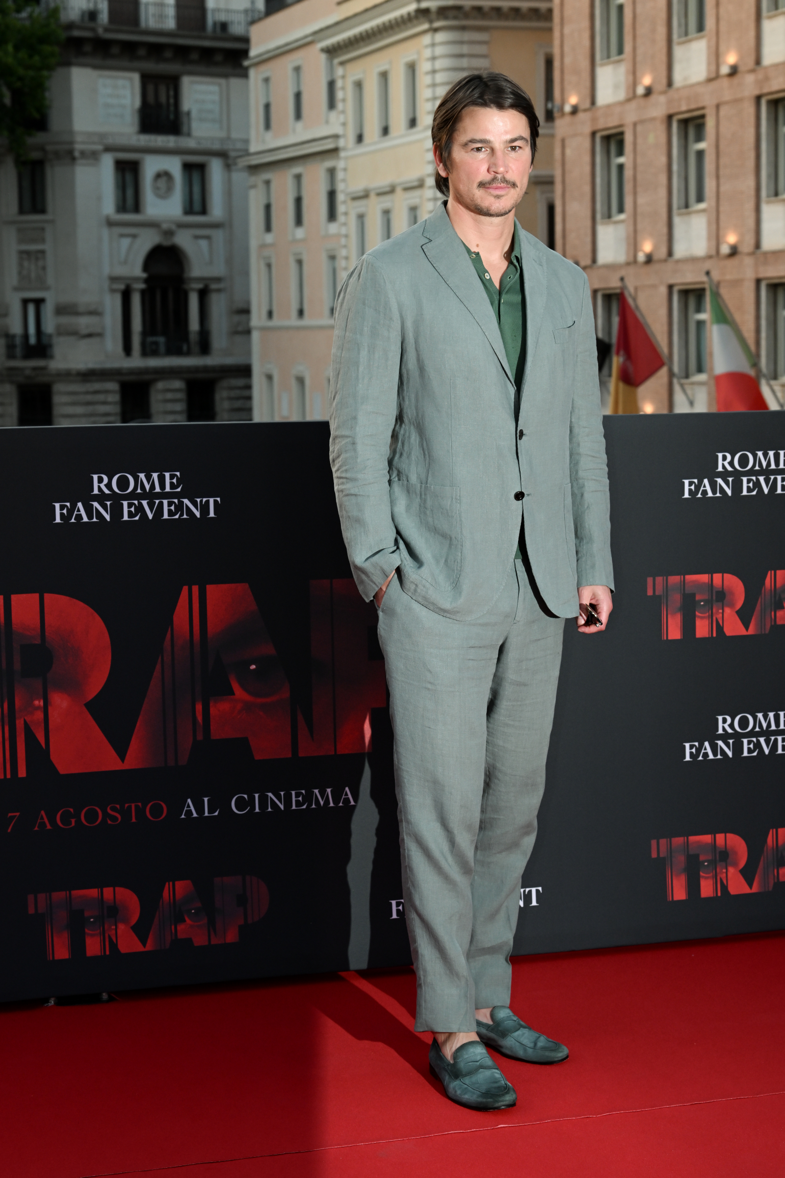 Josh Hartnett na rzymskiej premierze filmu „Pułapka”, reż. M. Night Shyamalan (Fot. Marilla Sicilia/Mondadori Portfolio via Getty Images)