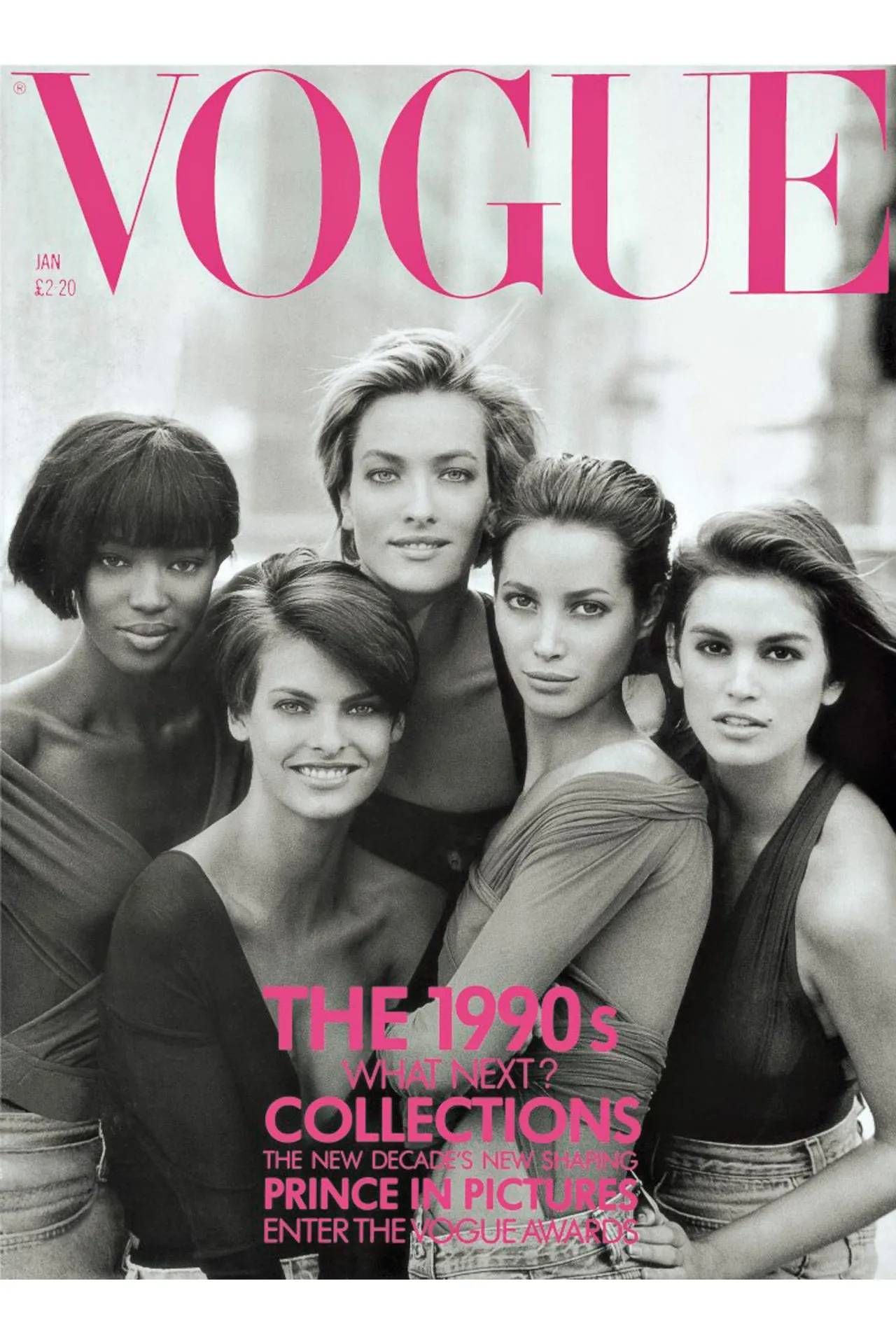 Wszystko zaczęło się od tej okładki amerykańskiego „Voguea” z 1990 roku, która zapewniła nieznanym dotychczas dziewczynom status ikon lat 90. (Fot. Peter Lindbergh)