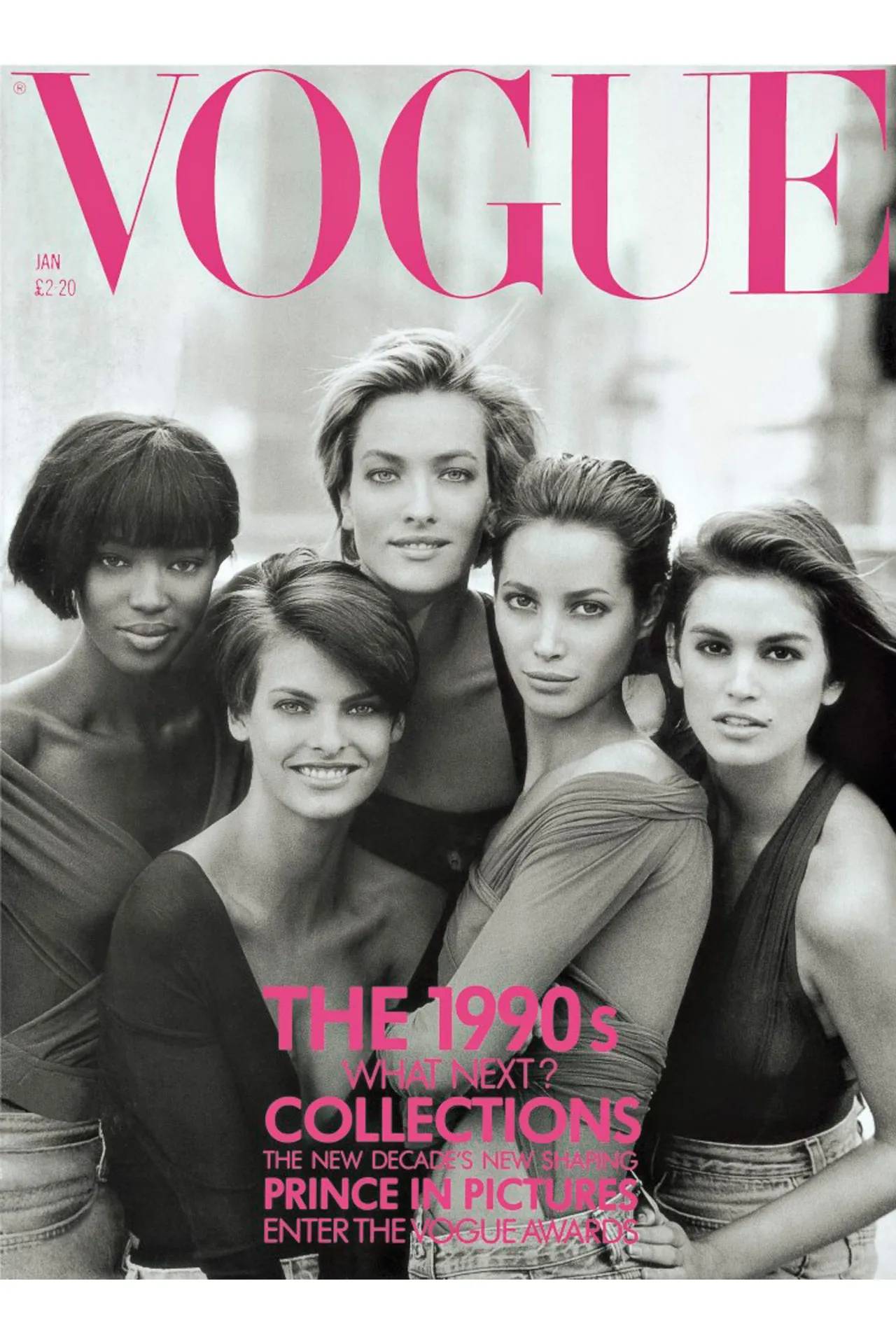 Wszystko zaczęło się od tej okładki amerykańskiego „Voguea” z 1990 roku, która zapewniła nieznanym dotychczas dziewczynom status ikon lat 90. (Fot. Peter Lindbergh)