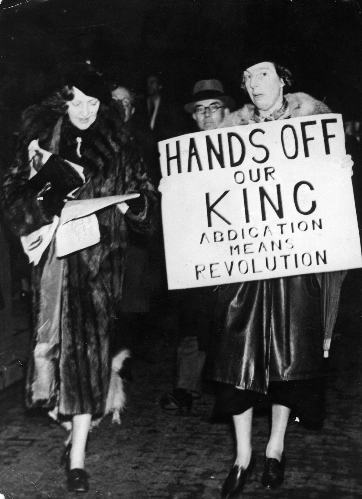 Protesty przeciwko Wallis Simpson (Fot. Keystone/Getty Images)