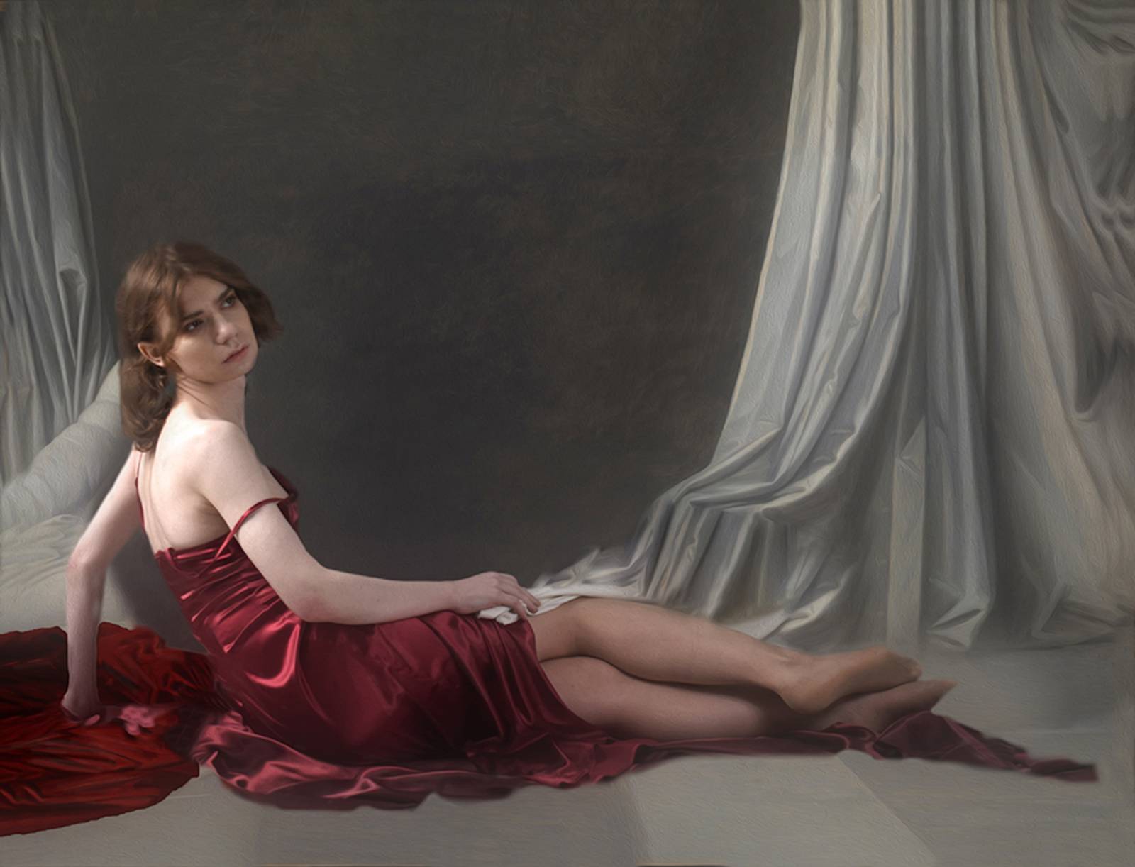 ”Odalisque no more”, inspiracja: Jean-Auguste-Dominique Ingres ”Odalisque in Grisaille” (Fot. Jakub Ziółkowski x Val Ziółko)