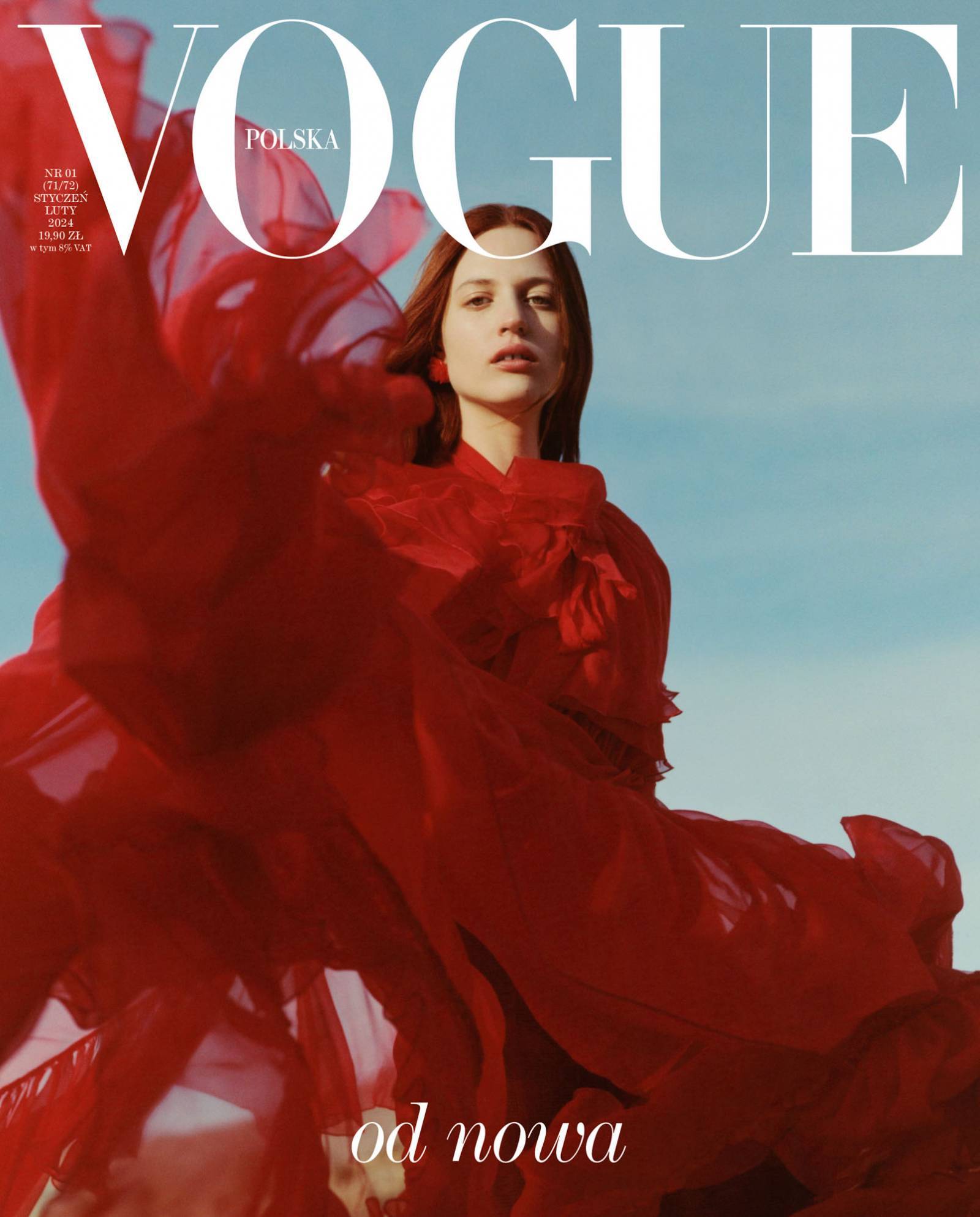 Gwiazdą grudniowego numeru polskiej edycji „Voguea” jest polska supermodelka Julia Banaś. (Fot. Ina Lekiewicz Levy)