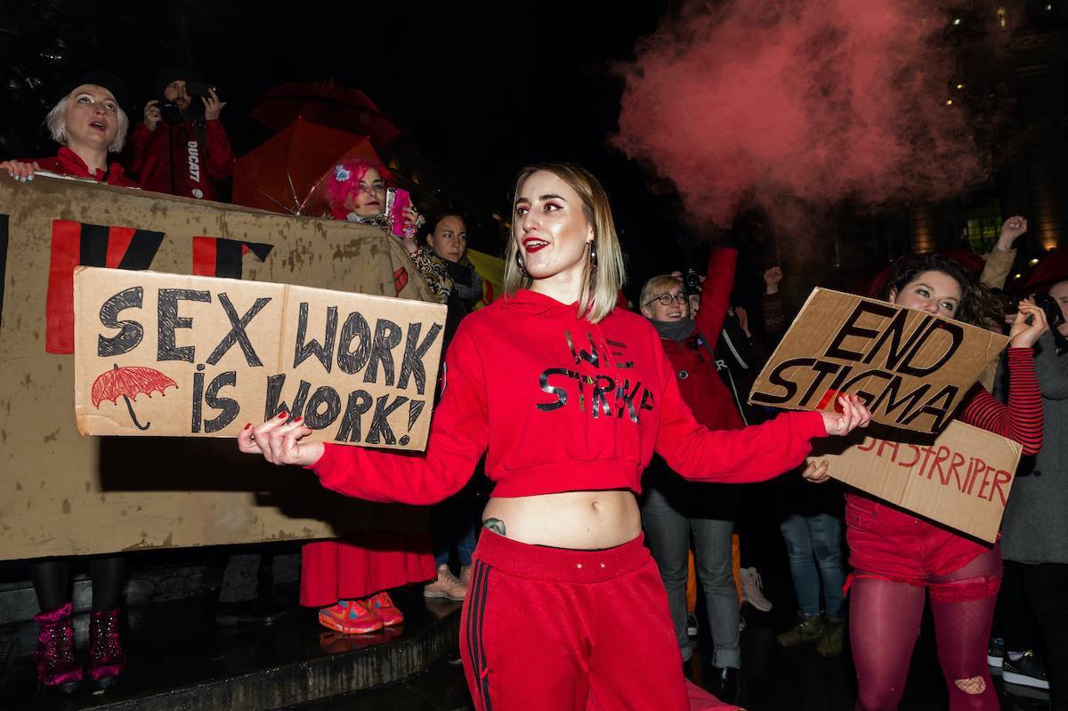 Strajk osób pracujących seksualnie, Londyn, 2019 / Fot. WIktor Szymanowicz/NurPhoto via Getty Images