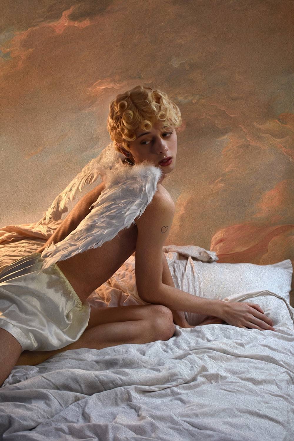 “Cupid”; inspiracja: Alexandre Cabanel ”The Fallen Angel” (Fot. Jakub Ziółkowski x Val Ziółko)  