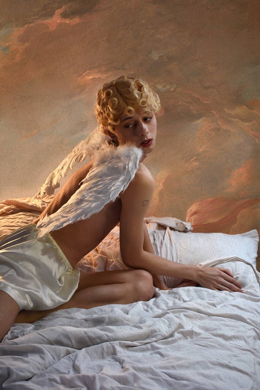 “Cupid”; inspiracja: Alexandre Cabanel ”The Fallen Angel” (Fot. Jakub Ziółkowski x Val Ziółko)
