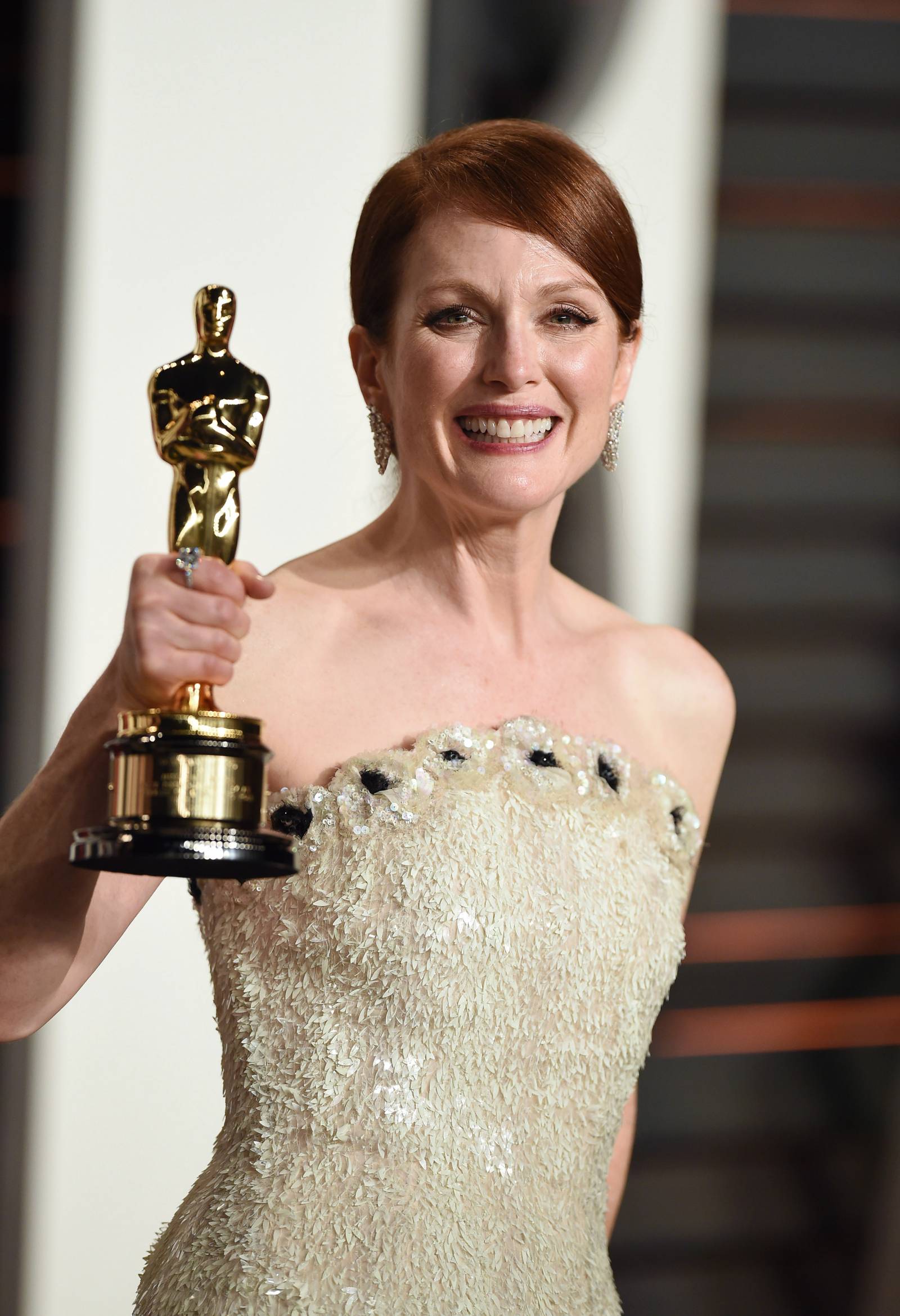 Julianne Moore z pierwszym Oscarem za rolę w filmie „Motyl. Still Alice  (Fot. Getty Images)