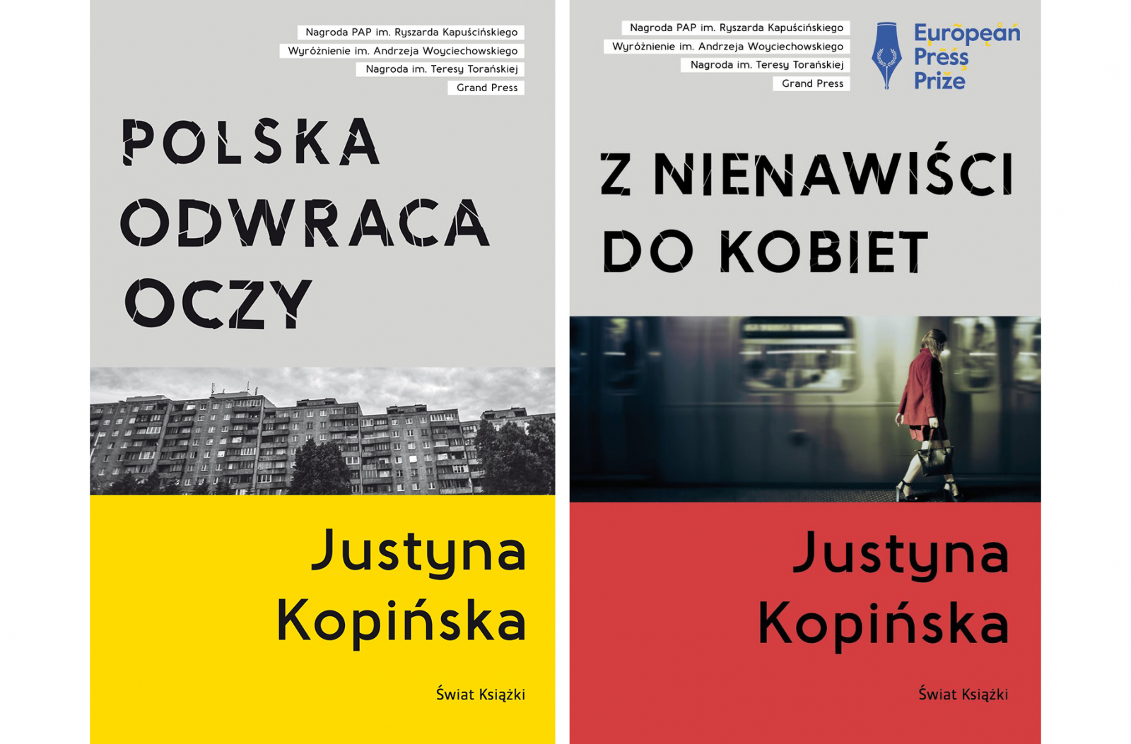 Okładki książek Justyny Kopińskiej (Fot. Materiały prasowe)