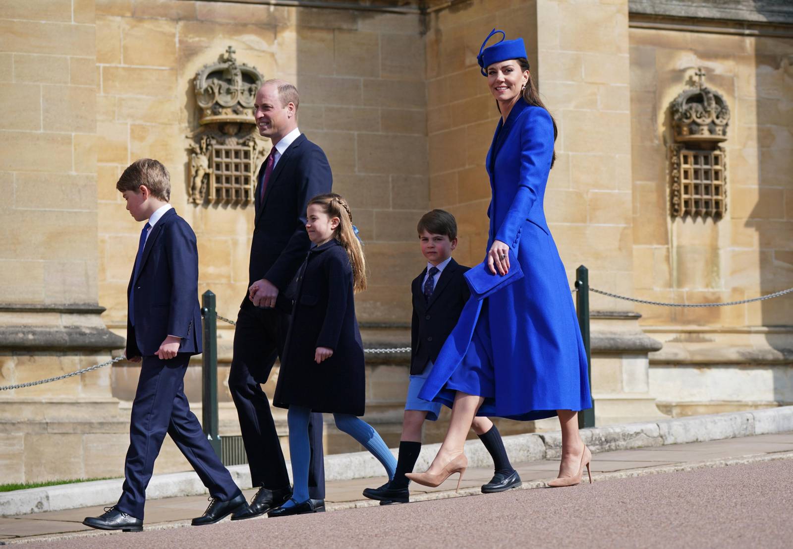 Książę i księżna Walii z rodziną w Niedzielę Wielkanocną (Fot. Getty Images)