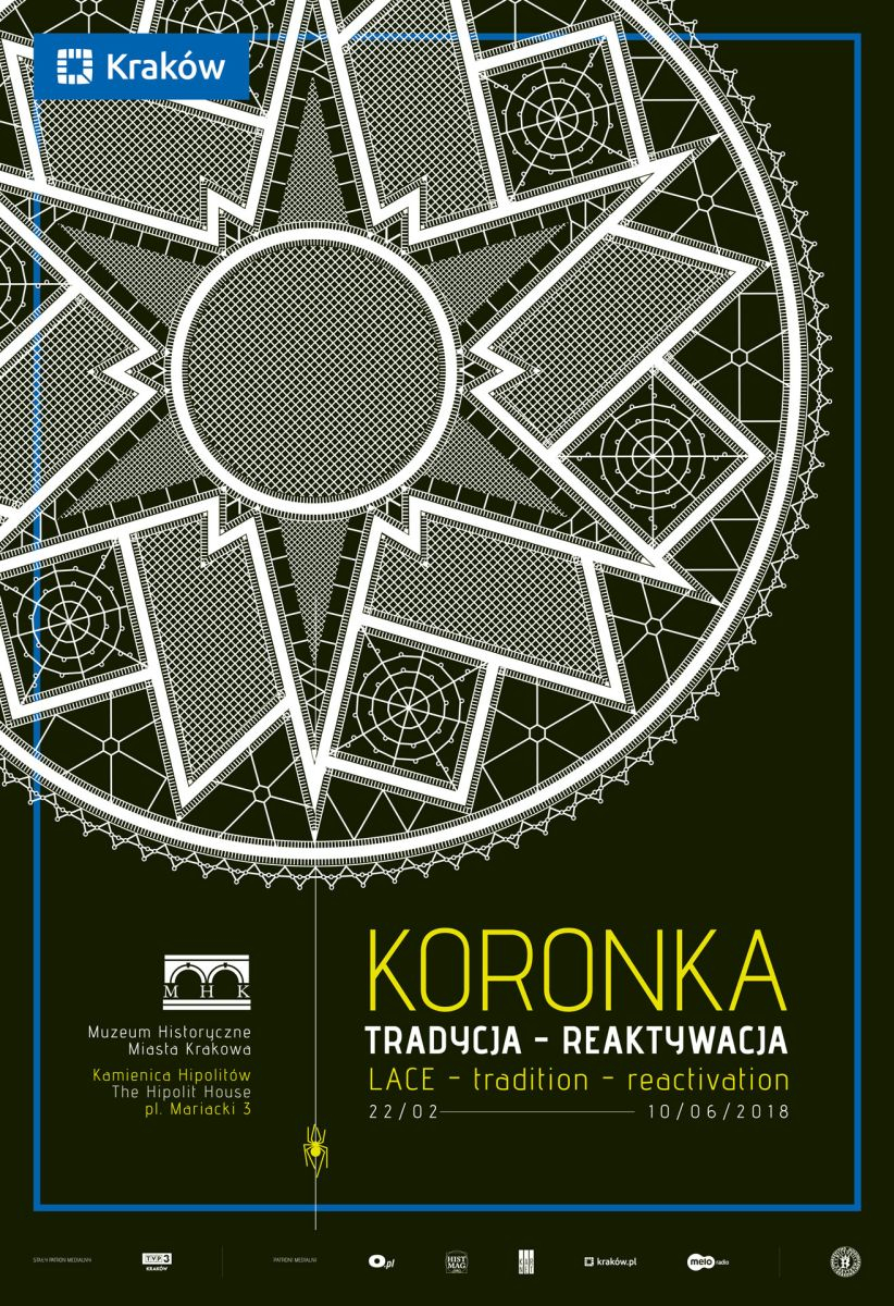 Plakat reklamujący wystawę Koronka – tradycja – reaktywacja Fot. Materiały prasowe