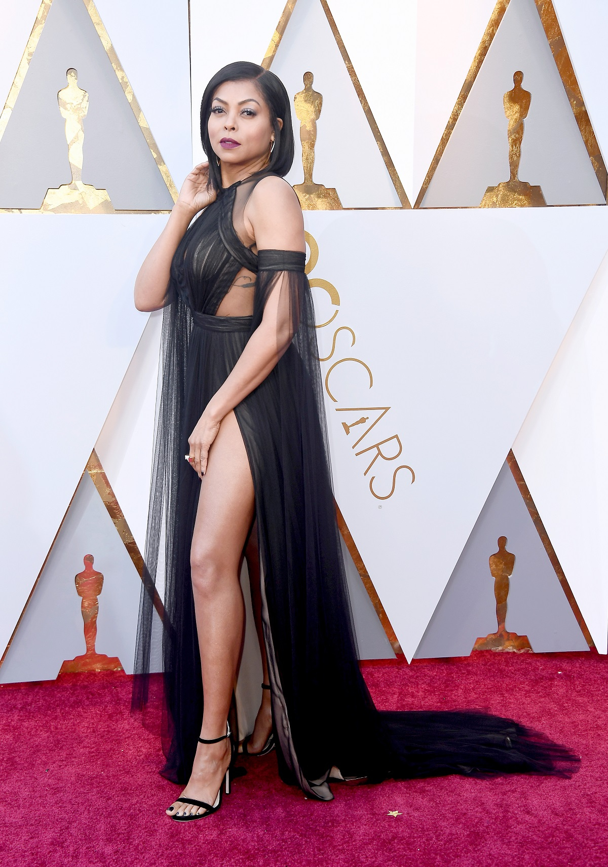 Taraji P. Henson w Vera Wang (Fot. Kevin Mazur / Getty Images)