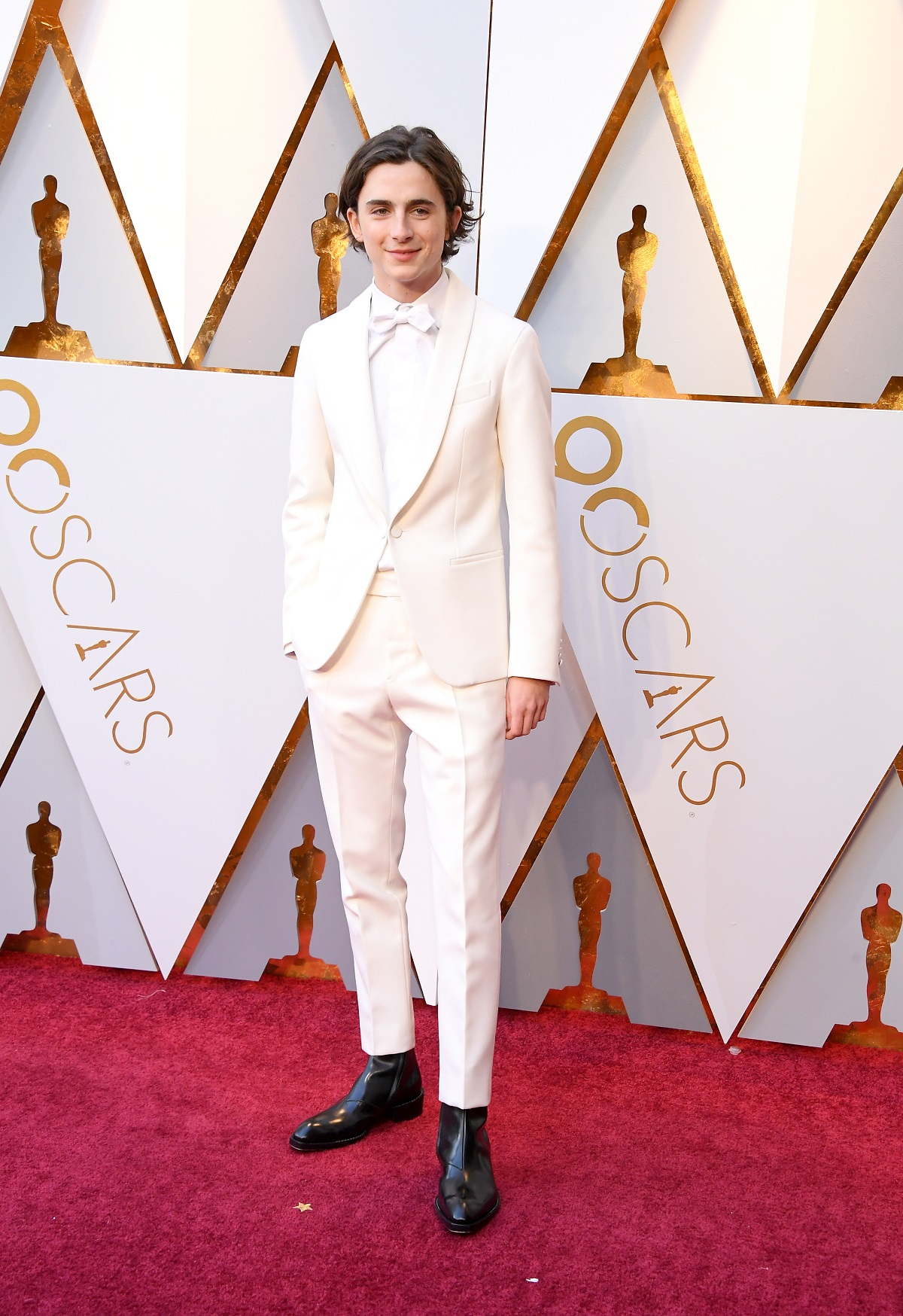 Timothée Chalamet w Berluti (Fot. Kevin Mazur / Getty Images)