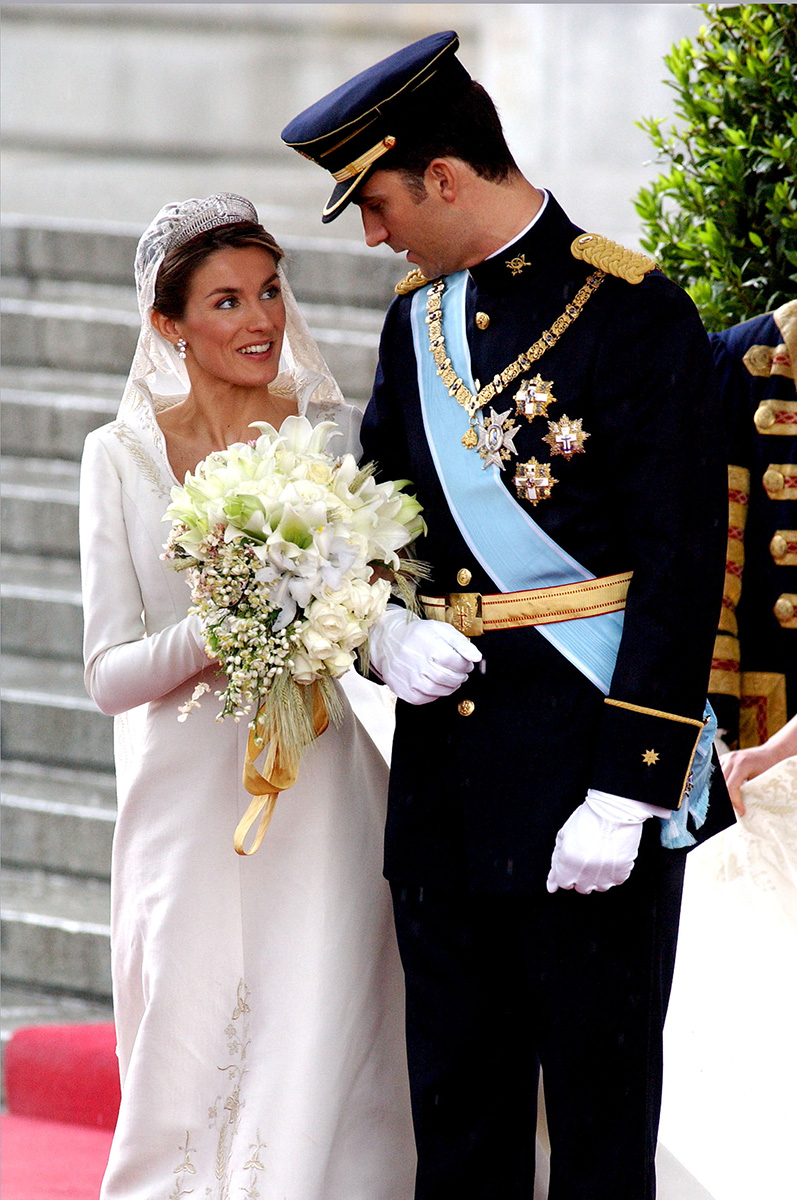 Królowa Letycja i książę Filip w dniu ślubu (Fot. Getty Images)