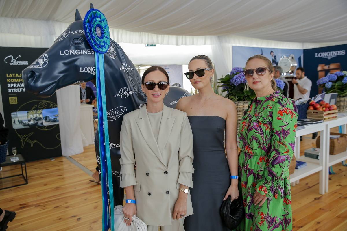 Katarzyna Sosińska, PR Manager Longines, Michalina Murawska, Vogue Polska i Kaja Koczurowska, Prezes Hipodromu Sopot/ Fot. Materiały prasowe