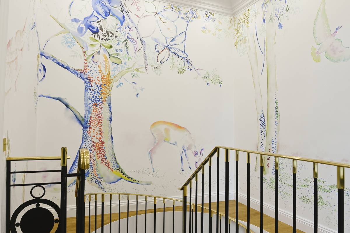 Mural projektu Elżbiety Radziwiłł w Maison Sisley