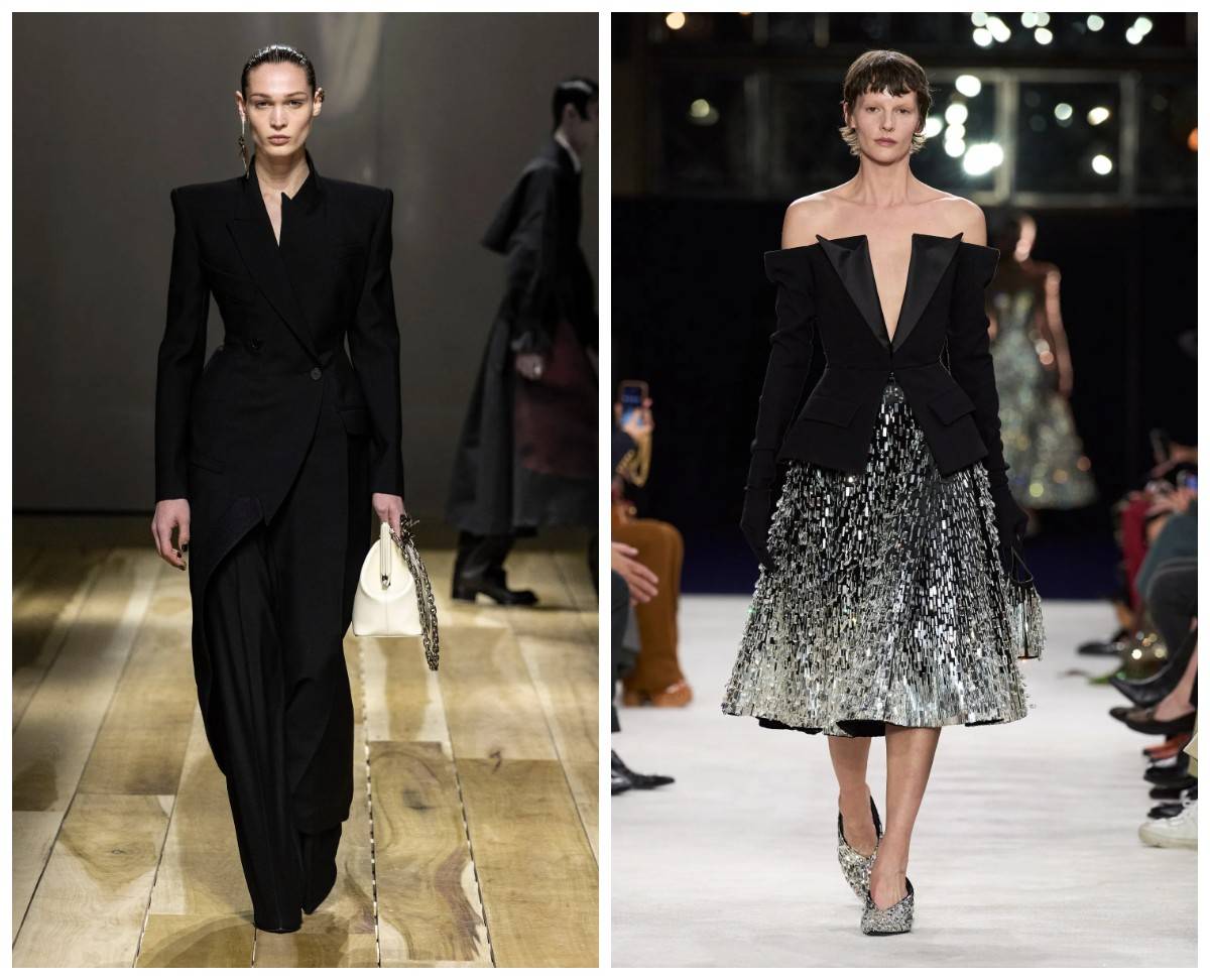 Alexander McQueen, Balmain jesień-zima 2024 (Fot. Spotlight. Launchmetrics )