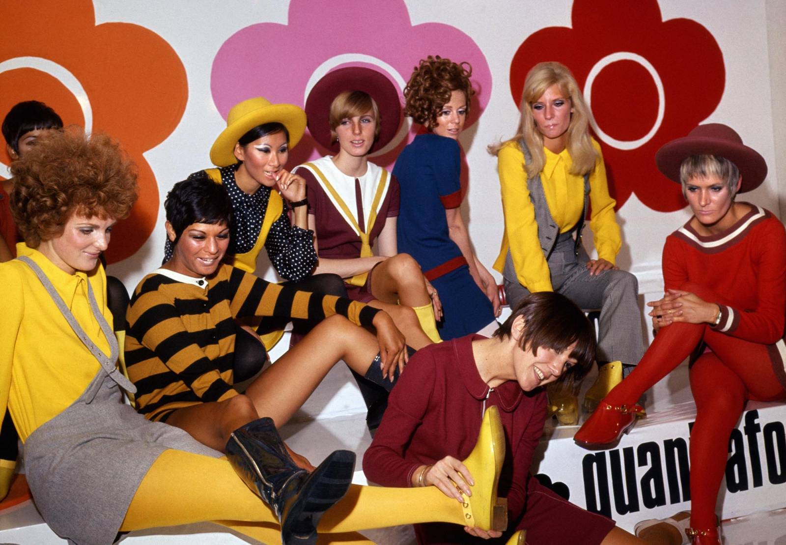 Mary Quant i modelki w butach z kolekcji Quant Afoot, 1967 rok (Fot. PA Prints 2008)