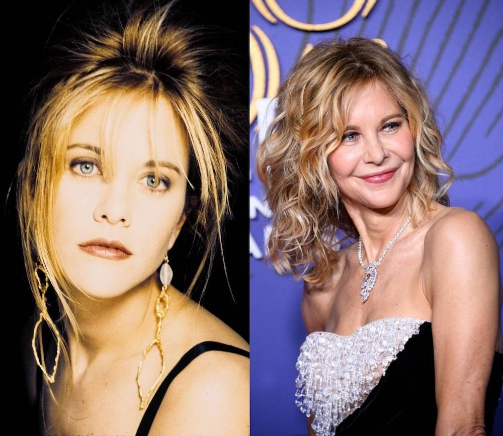 Meg Ryan w 1990 i 2019 roku (Fot. Getty Images)