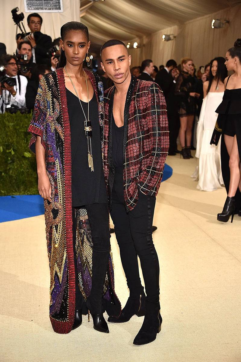 Ysaunny Brito w Olivier Rousteing w Balmain / (Fot. Getty Images)