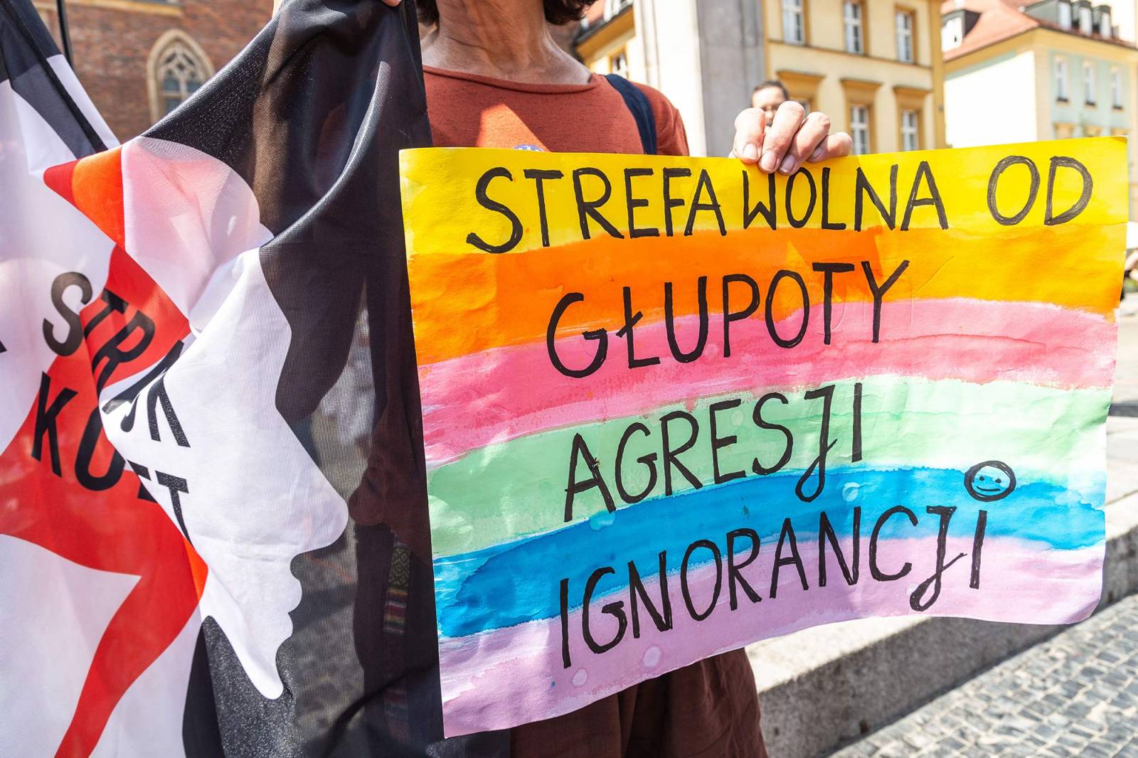 Wrocław, 27.07.2019, Manifestacja solidarności z osobami, które doświadczyly przemocy na Marszu Rownosci w Białymstoku (Fot. Magda Pasiewicz/ East News)