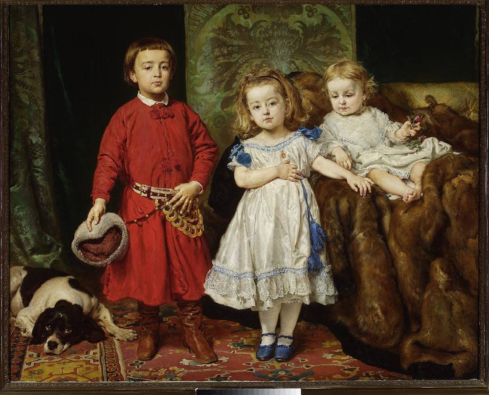 Jan Matejko, Portret trojga dzieci artysty, 1870