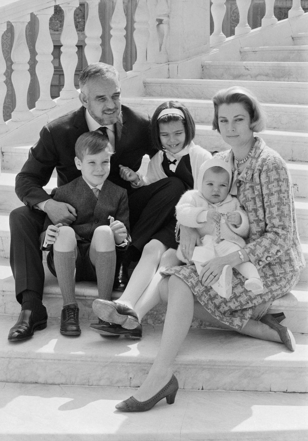Rainer III, Albert, Karolina, Stefania i Grace (Fot. Getty Images)