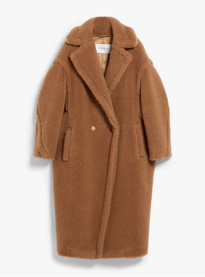 Brązowy płaszcz Teddy Bear marki Max Mara.