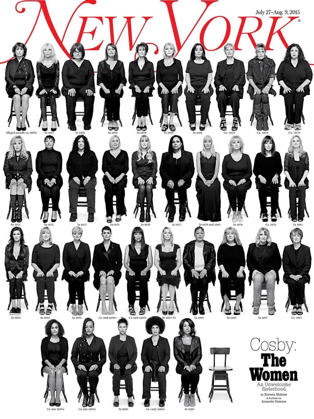 W lipcu 2015 na okładce magazynu „New York Magazine” znalazło się 35 kobiet, które oskarżają Cosby’ego o wykorzystywanie seksualne / Fot. materiały prasowe