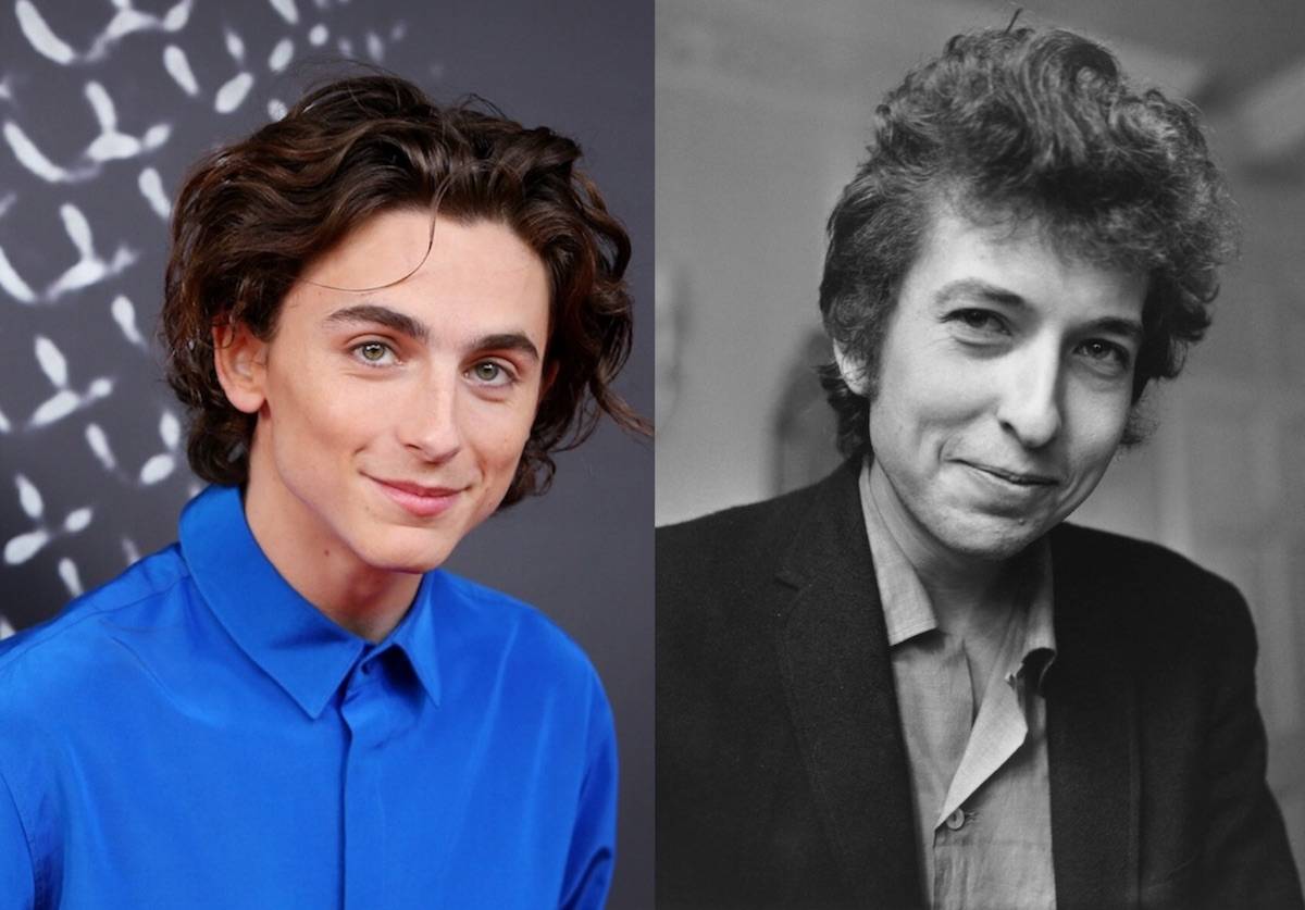 Timothée Chalamet i Bob Dylan (Fot. Getty Images)
