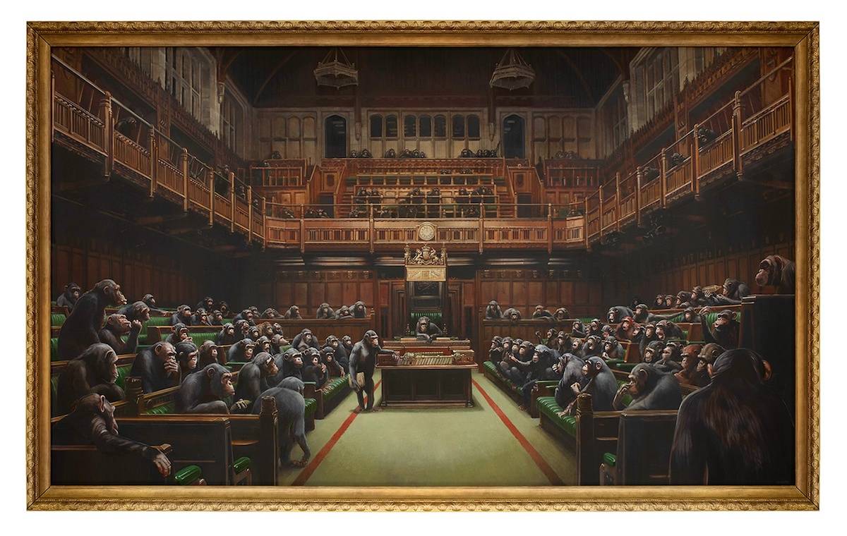 Devolved Parliament Banksy (Fot. Sothebys/Ferrari Press/East News)