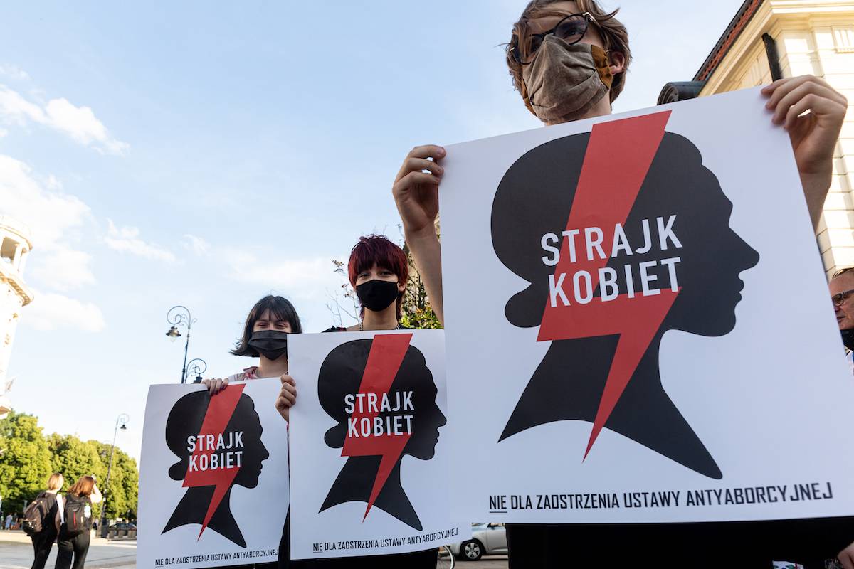 Polki protestujące w 2020 roku (Fot. Getty Images)