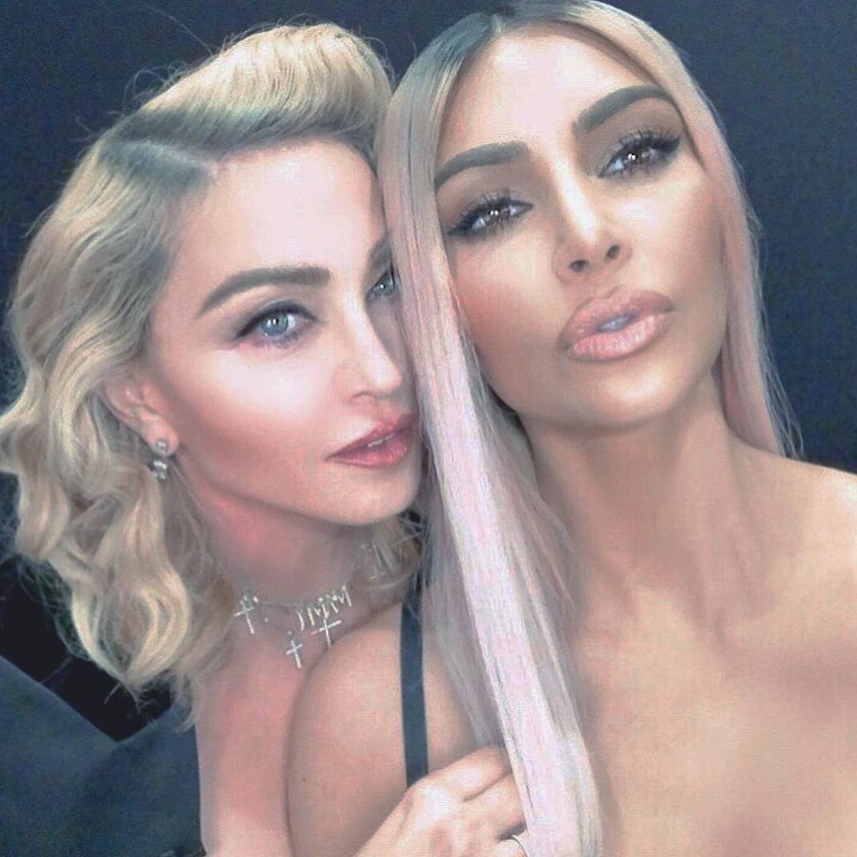 Madonna i Kim Kardashian (Fot. Instagram/East News)