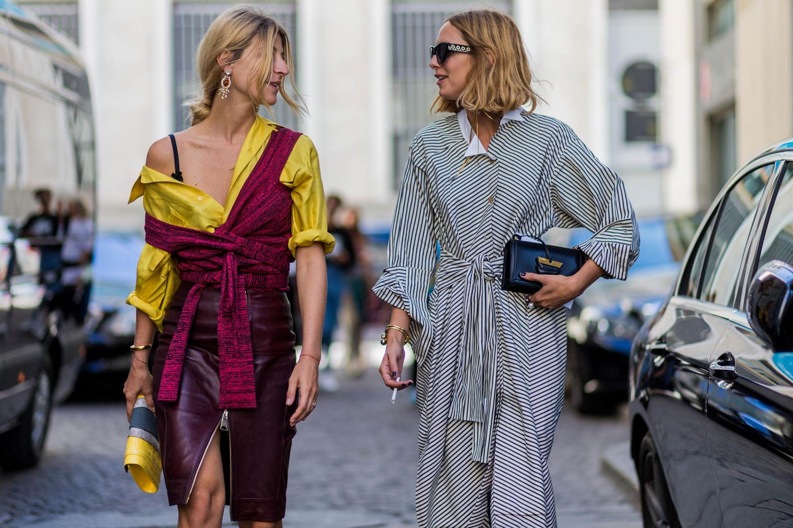 Street style podczas tygodnia mody w Mediolanie