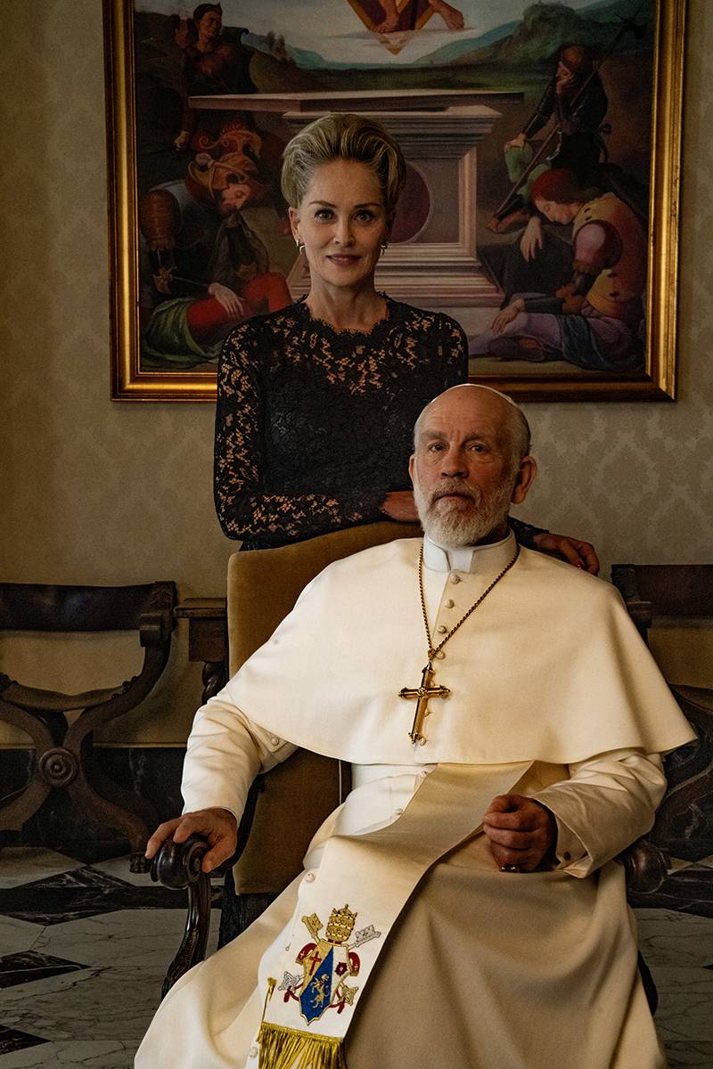 Sharon Stone i John Malkovich w serialu Nowy Papież (Fot. Materiały prasowe HBO)
